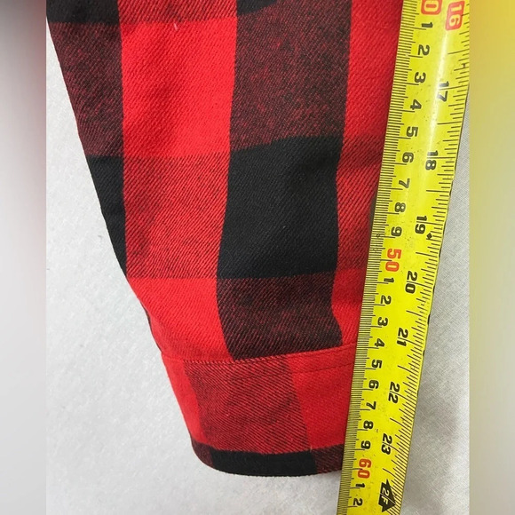 Hickory Shirt Co. Buffalo lumberjack red black plaid button flannel shirt Sz  L - Picture 10 of 13